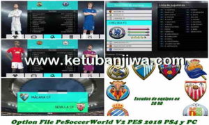 PES 2018 PC + PS4 PeSoccerWorld Opion File v2 Ketuban Jiwa