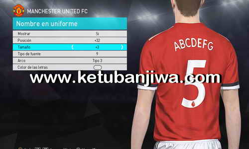 PES 2018 Premier League + LaLiga Fonts For Edit Mode by Bersuit6 Ketuban Jiwa