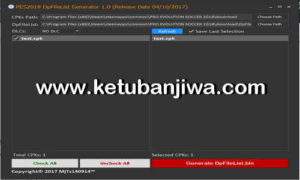 PES 2018 DpFileList Generator 1.0 by MjTs-140914 Ketuban Jiwa