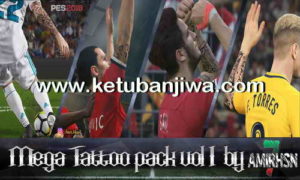 PES 2018 Mega Tattoo Pack Vol. 1.0 For PC by Amir.Hsn7 Ketuban Jiwa