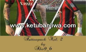 PES 2018 Tattoo Pack v1 + v2 FOr PC by Sho9_6 Ketuban Jiwa