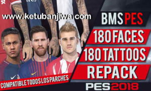 PES 2018 180 Faces + Tattoos Repack by bmS Ketuban Jiwa