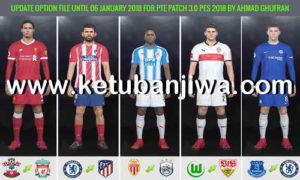 PES 2017 Option File Update 06 January 2018 For PTE 3.0 by Ahmad Ghufran Ketuban jiwa