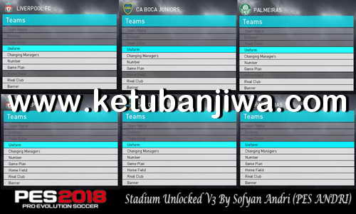 PES 2018 Stadium Unlocked v3 Compatible DLC 3.0 For PC by Sofyan Andri Ketuban Jiwa