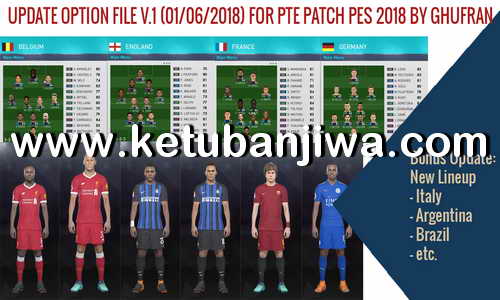 PES 2018 Option File v1 For PTE 4.3 World Cup Russia by Ghufran Ketuban Jiwa