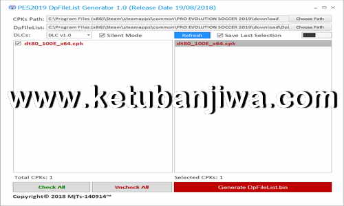 PES 2019 DpFileList Generator 1.0 by MjTs-140914 Ketuban Jiwa