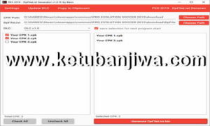 PES 2019 DpFileList Generator Tool v1.0 by Baris Ketuban Jiwa