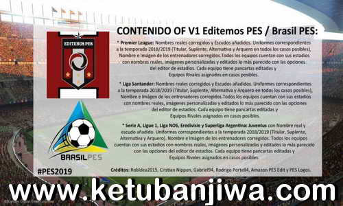 PES 2019 PS4 Option File v1 by Editemos PES Ketuban Jiwa