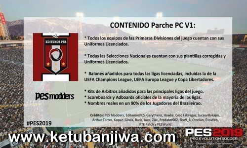 PES 2019 Editemos PES + PESmodders Patch v1 For PC Ketuban Jiwa
