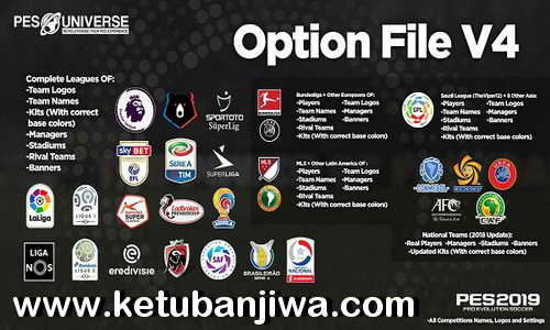 PES 2019 PESUniverse Option File v4 DLC 3.0 AIO For PS4 Ketuban Jiwa