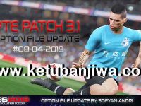 PES 2019 Option File 08/04/2019 DLC 5.0 For PTE Patch 3.1 PES 2019 Option File Updae 08 April 2019 Compatible DLC 5.0 For PTE Patch 3.1 by Sofyan Andri