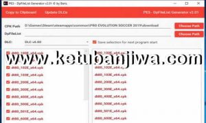 PES 2019 DpFileList Generator Tool 2.1 For DLC 6.0 by Baris Ketuban Jiwa