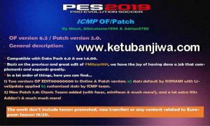 PES 2019 ICritMyPants Option File 6.2 Patch 2.0 AIO + Fix by Adrian2780 Ketuban Jiwa