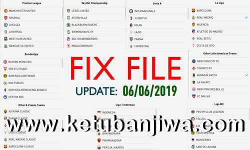 PES 2019 Mobile Android Minimum Patch 3.3.0 Fix Update 06 June 2019 Ketuban Jiwa