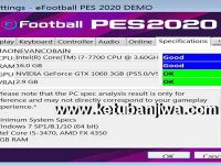 PES 2020 Settings.exe For Check Specifications PES 2020 Settings.exe For Check PC Specifications