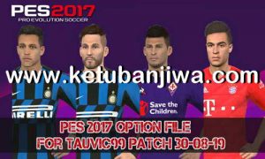 PES 2017 Option File Summer Transfer Update 30 August 2019 For T99 Patch 1.0 by Kenshare Ketuban Jiwa