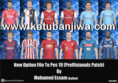 PES 2019 Professionals Patch v2.1 Option File Summer Transfer Update August by Mohamed Essam Ketuban Jiwa