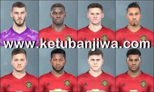 PES 2020 Manchester United Faces Pack Converted For PES 2019 by LR7 Ketuban Jiwa