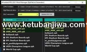 PES 2021 Mod Manager Tools 1.0 For DLC 4.0 by StpN-17 Ketuban Jiwa