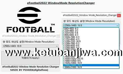 eFootball 2022 WindowMode ResolutionChanger Tools For PC Ketuban Jiwa