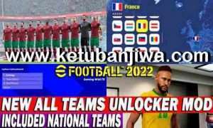 eFootball 2022 New Unlocker PC + All National Teams Ketuban Jiwa