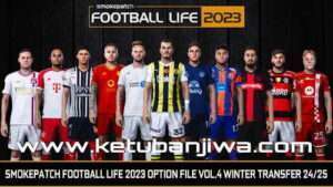 PES 2021 Smoke Patch Football Life 2023 Option File v4 Winter Transfer Season 2024-2025 Ketuban Jiwa