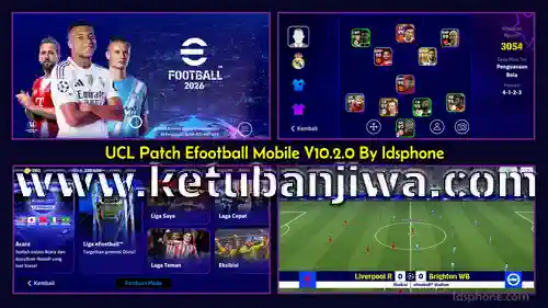eFootball 2026 Mobile Pach v10.2.0 UCL Edition by Idsphone For Android Ketuban Jiwa
