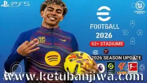 efootball pes 2026 ppsspp android march update + 62 stadiums ps5 camera 4k graphic iso english version ketuban jiwa