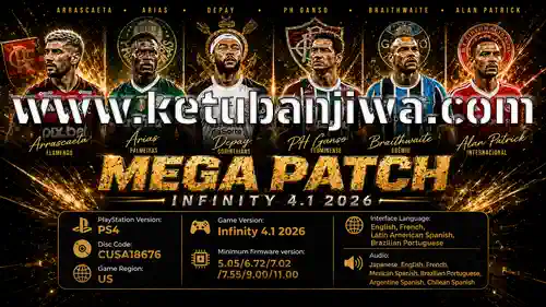 download pes 2021 mega patch infinity 4.1 season 2026 for playstation 4 ps4 cusa18676 ketuban jiwa