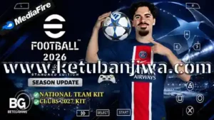 efootball pes 2026 ppsspp android offline may update + new kits ps5 camera ketuban jiwa