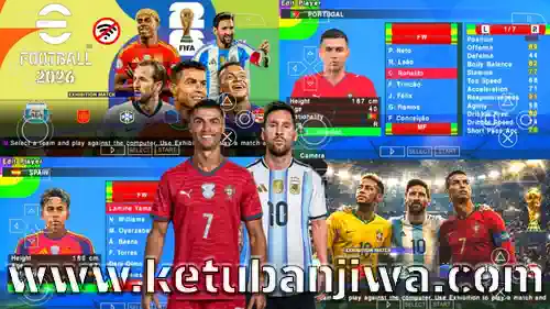 download efootball pes 2026 psp iso ppsspp v6.8 android offline + ps5 camera fifa world cup 2026 edition ketuban jiwa