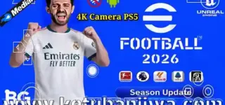 efootball pes 2026 ppsspp android offline ps5 camera june update + transfer & 60+ stadiums ketuban jiwa