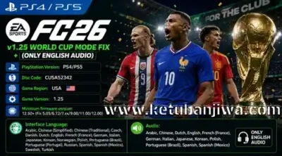 fc 26 v1.25 ps4 + ps5 world cup 2026 mode fix + offline unlock ketuban jiwa