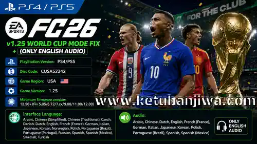 fc 26 v1.25 ps4 + ps5 world cup 2026 mode fix + offline unlock ketuban jiwa