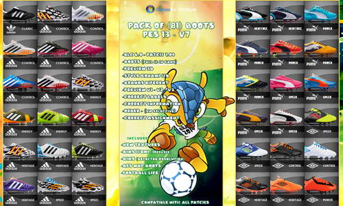 PES 2013 Pack of (81) Boots v7 FIFA WC14 by Nilton1248 PES 2013 Pack of (81) Boots v7 FIFA WC14 by Nilton1248