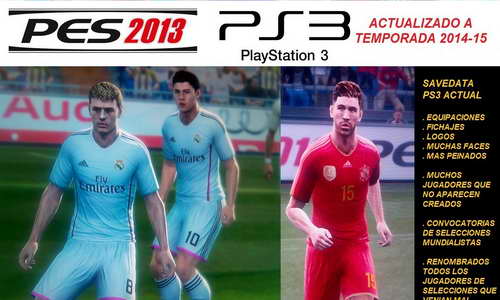 PES 2013 PS3 Option File European Version Season 14/15