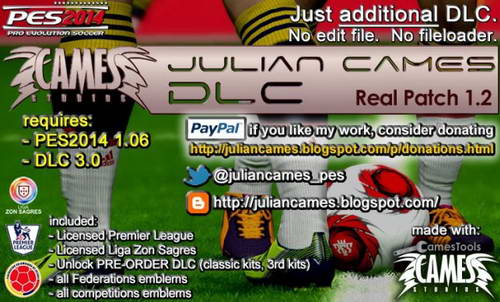 PES 2014 Real Patch 1.2 by Julian Cames DLC PES 2014 Real Patch 1.2 by Julian Cames DLC