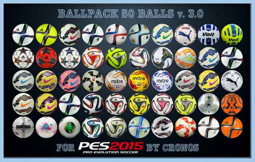 PES 2015 Ballpack Update v3.0 (50 Balls) by Cronos PES 2015 Ballpack Update v3.0 (50 Balls) by Cronos