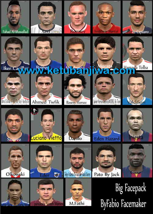 PES 2015 Big Facepack v1 by Fabio Facemaker PES 2015 Big Facepack v1 by Fabio Facemaker