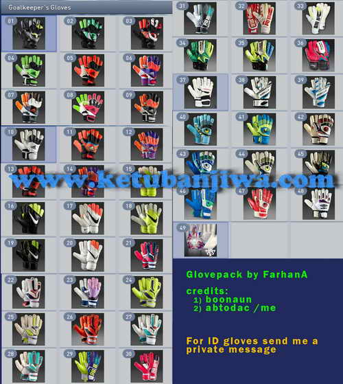 PES 2015 GK Gloves Megapack Update 11/02/15 by FarhanA PES 2015 GK Gloves Megapack Update 11/02/15 by FarhanA