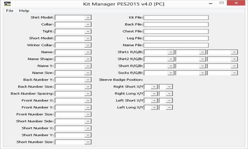 PES 2015 Kits Manager Tools v4.0 For PC by Goal