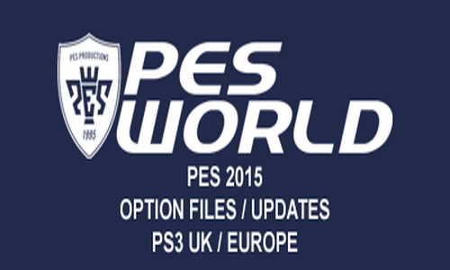PES 2015 PS3 PESWorld Option File Update v1.0 (23/11/14) PES 2015 PS3 PESWorld Option File Update v1.0 (23/11/14)