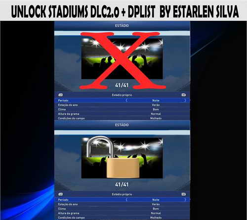 PES 2015 Unlock Stadiums DLC 2.0+Dplist by Estarlen Silva