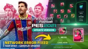 pes 2021 mobile android network error fixed update apk + obb ketuban jiwa