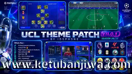 download efootball 2027 mobile patch v11.0.1 uefa champions league ucl themes edition fix update for android ketuban jiwa