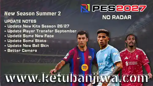 efootball pes 2027 ps2 summer update v2 no radar season 2027 ketuban jiwa