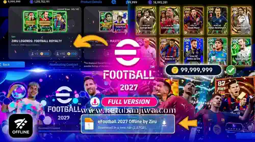 download efootball 2027 mobile android offline full version unlimited coins + gp ketuban jiwa
